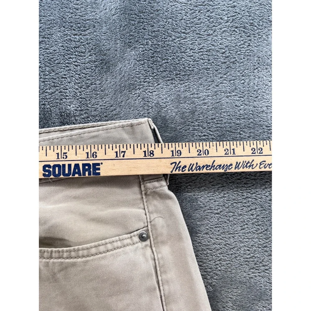 Levis 514 Straight Fit Khaki Tan Pants Mens 36x32 Cotton Twill 00514-0407